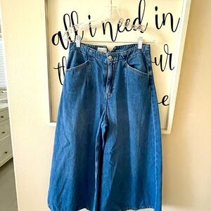 Super cute pilcro wide leg cropped jeans